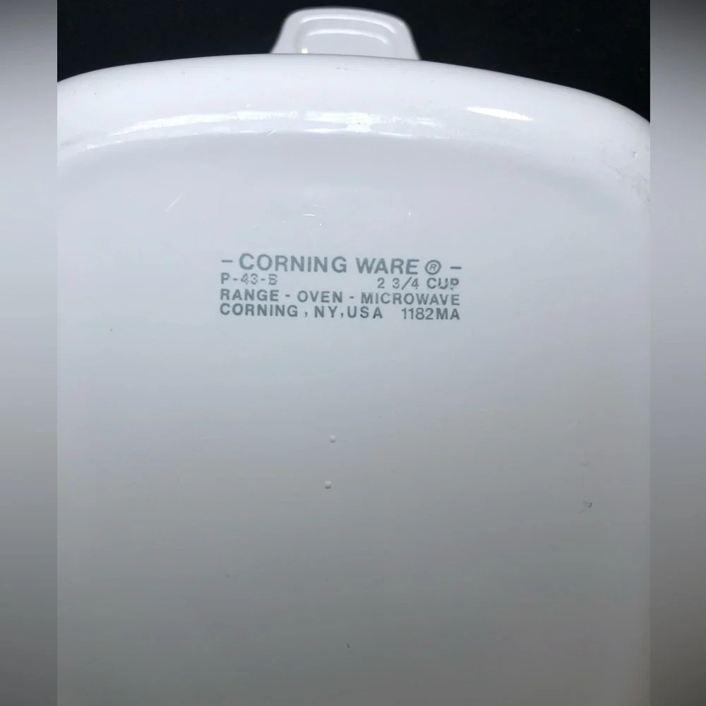 CORNINGWARE BLUE CORNFLOWER Small Casserole Dish, No Lid, P-43-B, 2-3/4 cup